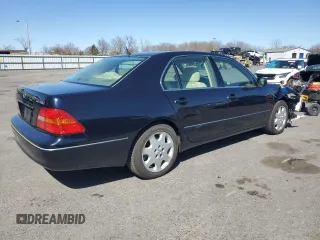 2003 Lexus LS 430 with VIN JTHBN30F330100550, listed as a Copart auction lot 49772375 with 67,928 mi miles and Salvage Title. Bid and sale history available at DreamBid. Image 3.