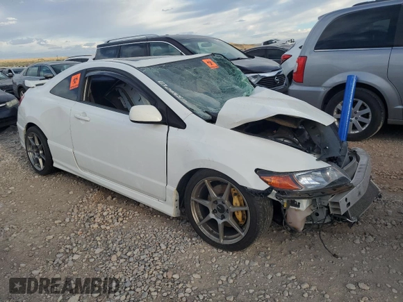 2008 Honda Civic Cpe Si with VIN 2HGFG21548H701015, listed as a Copart auction lot 70387984 with 0 mi miles and Salvage Title. Bid and sale history available at carsss.com. Image 4.