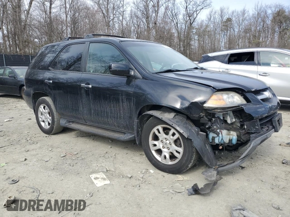 2006 Acura MDX Touring w/Navi with VIN 2HNYD18876H539530, listed as a Copart auction lot 47628035 with 115,525 mi miles and Salvage Title. Bid and sale history available at carsss.com. Image 4.