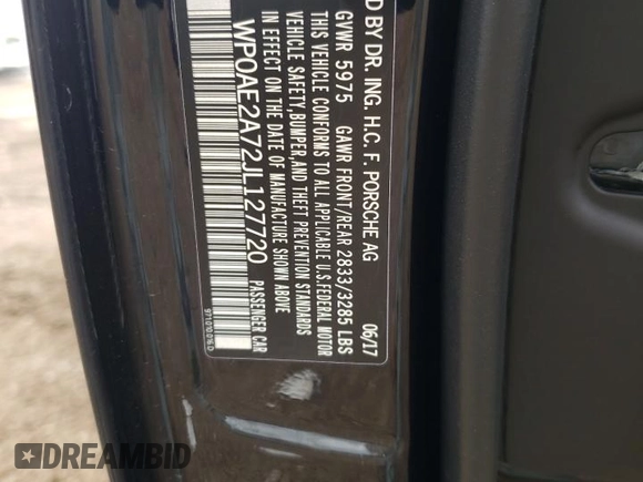 2018 Porsche Panamera 4 E-Hybrid z VIN WP0AE2A72JL127720, wystawiony jako Copart lot #71872404 z przebiegiem Nie podano mil oraz Szkoda całkowita • Salvage title. Historia ofert i sprzedaży dostępna na DreamBid. Obrazek 14.