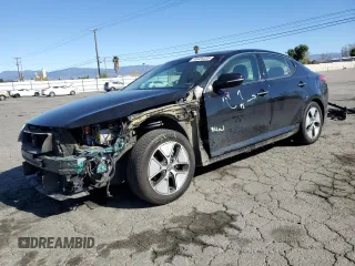 2012 Kia Optima Hybrid with VIN KNAGM4AD2C5024722, listed as a Copart auction lot 46455335 with 97,826 mi miles and Salvage Title. Bid and sale history available at carsss.com. Image 1.