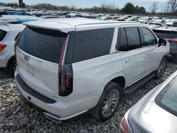 2021 Cadillac Escalade RWD Premium Luxury with VIN 1GYS3BKL0MR457504, listed as a Copart auction lot 45189305 with 84,961 mi miles and Salvage Title. Bid and sale history available at carsss.com. Image 3.