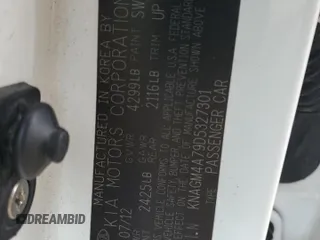 2013 Kia Optima LX z VIN KNAGM4A79D5327301, wystawiony jako Copart lot #55595565 z przebiegiem 100 366 mil mil oraz Szkoda całkowita • Salvage title. Historia ofert i sprzedaży dostępna na DreamBid. Obrazek 12.
