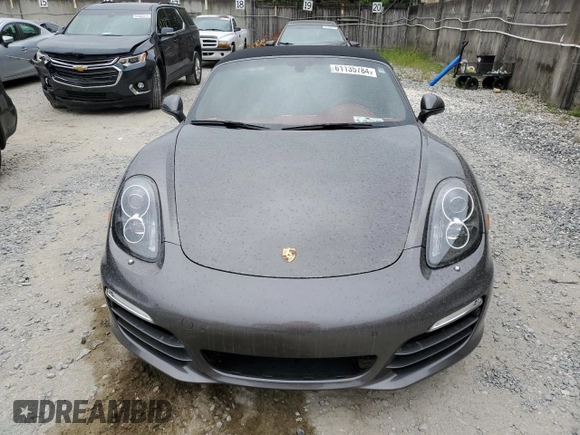 2014 Porsche Boxster с VIN WP0CA2A85EK120088, выставлен на аукционе Copart как лот 61135784 с пробегом 24 667 миль миль и Списание • Salvage title. История ставок и продаж доступна на DreamBid. Изображение 5.