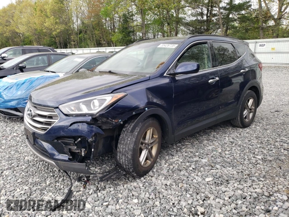 2017 Hyundai Santa Fe 2.4L z VIN 5XYZUDLB5HG483135, wystawiony jako Copart lot #55426735 z przebiegiem 93 470 mil mil oraz Szkoda całkowita • Salvage title. Historia ofert i sprzedaży dostępna na DreamBid. Obrazek 1.
