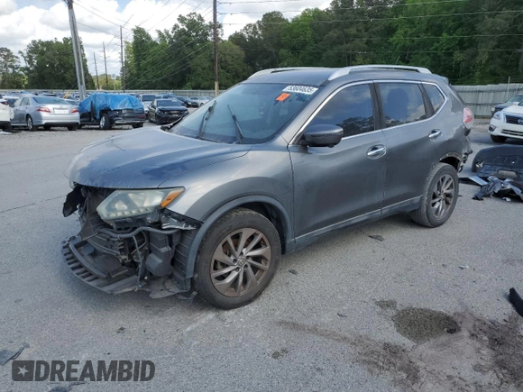 2016 Nissan Rogue SL with VIN 5N1AT2MT8GC754358, listed as a Copart auction lot 53604635 with 153,405 mi miles and Salvage Title. Bid and sale history available at carsss.com. Image 1.
