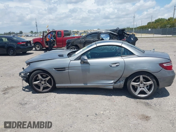 2014 Mercedes-Benz SLK 250 with VIN WDDPK4HA7EF092618, listed as a IAAI auction lot 42150470 with 52,727 mi miles and . Bid and sale history available at DreamBid. Image 15.