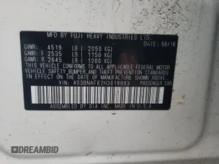 2017 Subaru Legacy Premium with VIN 4S3BNAF62H3018893, listed as a Copart auction lot 58409915 with 157,562 mi miles and Salvage title. Bid and sale history available at DreamBid. Image 13.