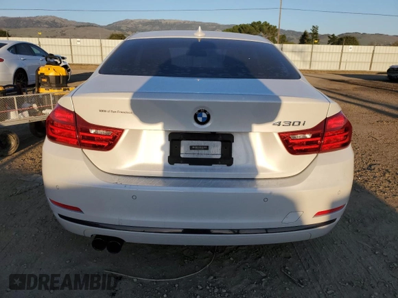 2017 BMW 4 Series 430i with VIN WBA4R7C5XHK895968, listed as a Copart auction lot 44191095 with 77,713 mi miles and Salvage Title. Bid and sale history available at DreamBid. Image 6.