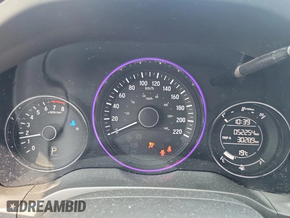 2018 Honda HR-V LX with VIN 3CZRU6H38JM104418, listed as a Copart auction lot 65933644 with 52,254 mi miles and Salvage Title. Bid and sale history available at carsss.com. Image 9.