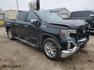 2019 GMC Sierra 1500 SLT with VIN 1GTU9DED9KZ137916, listed as a Copart auction lot 43611525 with 116,417 mi miles and Salvage Title. Bid and sale history available at carsss.com. Image 4.