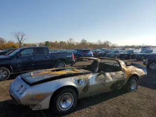 1979 Pontiac Firebird z VIN 2XB87K9L170230, wystawiony jako Copart lot #78530924 z przebiegiem Nie podano mil oraz Szkody całkowita. Historia ofert i sprzedaży dostępna na DreamBid. Obrazek 1.