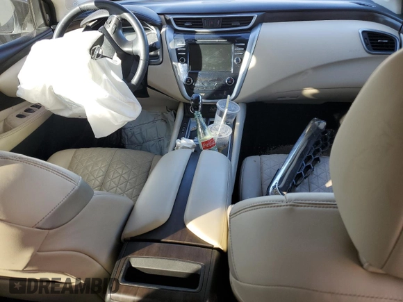 2021 Nissan Murano Platinum z VIN 5N1AZ2DS3MC147348, wystawiony jako Copart lot #82631594 z przebiegiem Nie podano mil oraz Szkoda całkowita • Salvage title. Historia ofert i sprzedaży dostępna na DreamBid. Obrazek 8.