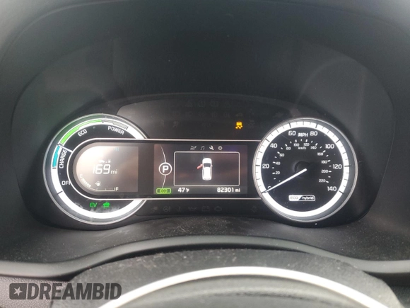 2019 Kia Niro LX with VIN KNDCB3LC0K5342987, listed as a Copart auction lot 52044555 with 82,301 mi miles and Salvage Title. Bid and sale history available at DreamBid. Image 9.