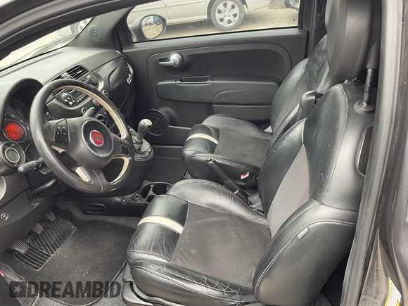2014 FIAT 500 Abarth with VIN 3C3CFFJH8ET190132, listed as a IAAI auction lot 41574469 with 105,809 mi miles. Bid and sale history available at carsss.com. Image 5.