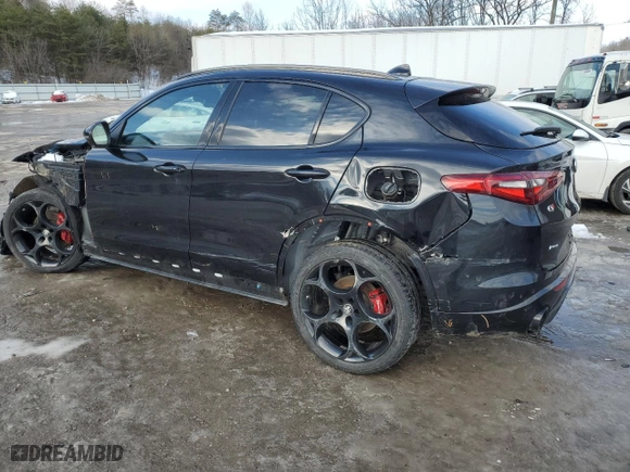 2022 Alfa Romeo Stelvio Ti with VIN ZASPAKBN2N7D49215, listed as a Copart auction lot 41387125 with 23,817 mi miles and Salvage Title. Bid and sale history available at carsss.com. Image 2.