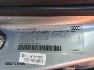 2015 Audi A3 1.8T Premium with VIN WAUACGFF9F1134554, listed as a Copart auction lot 60210563 with 75,983 mi miles. Bid and sale history available at carsss.com. Image 12.
