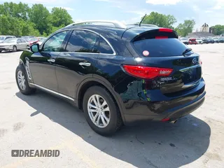 2015 Infiniti QX70 with VIN JN8CS1MW1FM482625, listed as a IAAI auction lot 42332365 with 88,912 mi miles and . Bid and sale history available at DreamBid. Image 3.