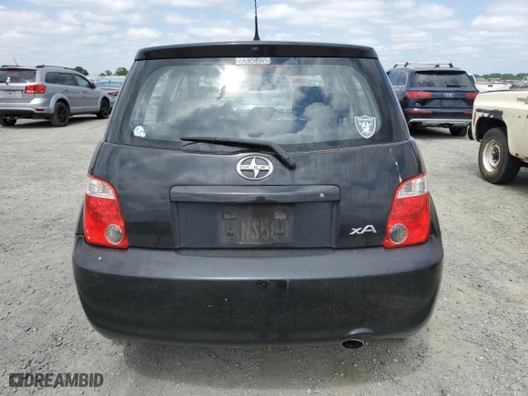 2006 Scion xA with VIN JTKKT624360135784, listed as a Copart auction lot 53582155 with 124,649 mi miles and Clean Title. Bid and sale history available at carsss.com. Image 6.