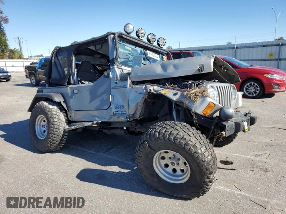 2001 Jeep Wrangler SE with VIN 1J4FA29P71P310653, listed as a Copart auction lot 81682424 with 0 mi miles and Salvage Title. Bid and sale history available at carsss.com. Image 4.
