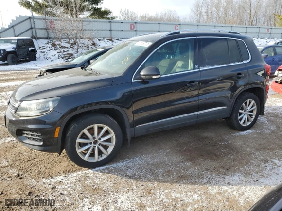 2017 Volkswagen Tiguan Wolfsburg Edition with VIN WVGSV7AX9HW504422, listed as a Copart auction lot 87808775 with 168,387 mi miles and Clean Title. Bid and sale history available at carsss.com. Image 1.