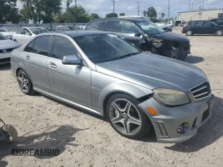 2009 Mercedes-Benz C 63 AMG with VIN WDDGF77XX9F217502, listed as a Copart auction lot 72750794 with 188,025 mi miles and Salvage Title. Bid and sale history available at DreamBid. Image 4.