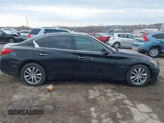 2015 Infiniti Q50 with VIN JN1BV7AR5FM392624, listed as a IAAI auction lot 41667327 with 53,589 mi miles. Bid and sale history available at carsss.com. Image 12.