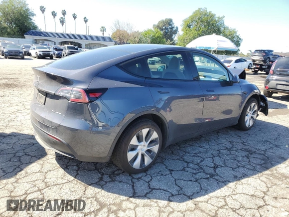 2022 Tesla Model Y Long Range with VIN 7SAYGDEE1NF391553, listed as a Copart auction lot 48259445 with Not Provided miles and Salvage Title. Bid and sale history available at carsss.com. Image 3.