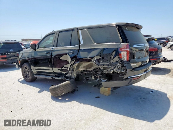 2023 Chevrolet Tahoe Commercial with VIN 1GNSCLEDXPR447042, listed as a Copart auction lot 52399275 with 22,205 mi miles and Salvage title. Bid and sale history available at DreamBid. Image 2.