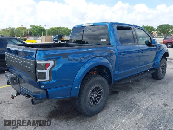 2019 Ford F-150 Raptor with VIN 1FTFW1RG7KFC85441, listed as a IAAI auction lot 41957705 with 16,400 mi miles. Bid and sale history available at carsss.com. Image 4.