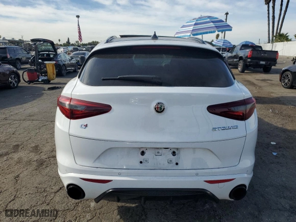 2023 Alfa Romeo Stelvio Ti with VIN ZASPAKBN2P7D64686, listed as a Copart auction lot 84976964 with 0 mi miles and Salvage Title. Bid and sale history available at carsss.com. Image 6.