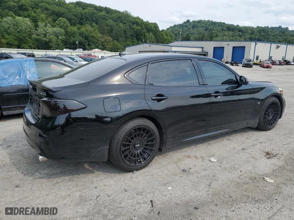 2015 Infiniti Q70L with VIN JN1BY1PR5FM831039, listed as a Copart auction lot 65318994 with 89,246 mi miles and Salvage Title. Bid and sale history available at carsss.com. Image 3.