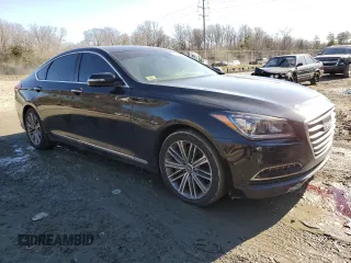 2017 Genesis G80 3.8L with VIN KMHGN4JE4HU200526, listed as a Copart auction lot 44784775 with 98,389 mi miles and Salvage Title. Bid and sale history available at DreamBid. Image 4.