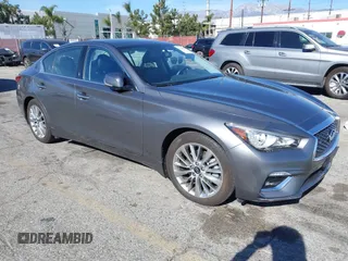 2021 Infiniti Q50 Luxe z VIN JN1EV7BP3MM701871, wystawiony jako IAAI lot #41383333 z przebiegiem 28 634 mil mil oraz . Historia ofert i sprzedaży dostępna na DreamBid. Obrazek 1.