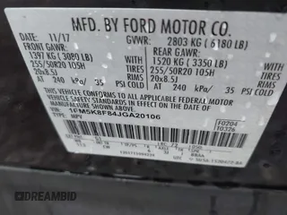 2018 Ford Explorer Limited with VIN 1FM5K8F84JGA20106, listed as a IAAI auction lot 42452379 with 94,403 mi miles and . Bid and sale history available at DreamBid. Image 9.
