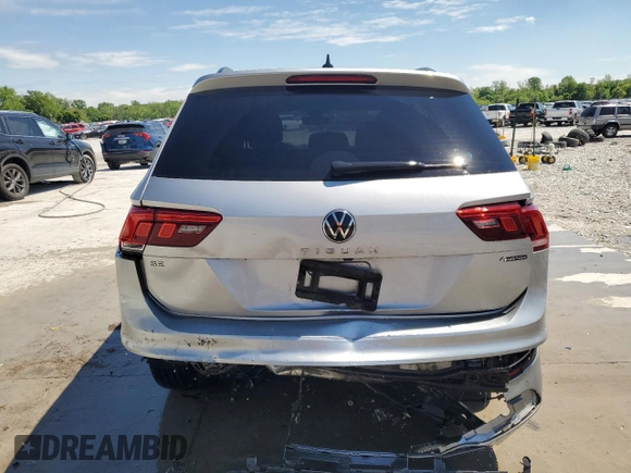 2022 Volkswagen Tiguan SE R-Line Black with VIN 3VV8B7AX9NM081894, listed as a Copart auction lot 56132245 with 74,053 mi miles and Salvage title. Bid and sale history available at DreamBid. Image 6.