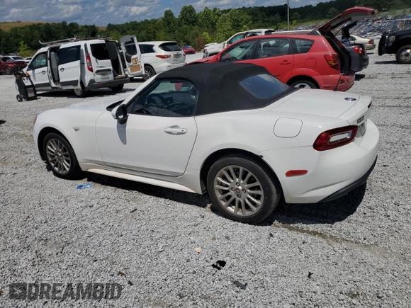 2017 FIAT 124 Spider Lusso with VIN JC1NFAEK0H0105957, listed as a Copart auction lot 65231365 with 131,062 mi miles and Clean title. Bid and sale history available at DreamBid. Image 2.