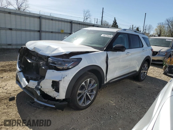 2025 Ford Explorer Platinum with VIN 1FMWK8HC5SGA29484, listed as a Copart auction lot 54720435 with 4,405 mi miles and Salvage title. Bid and sale history available at DreamBid. Image 1.