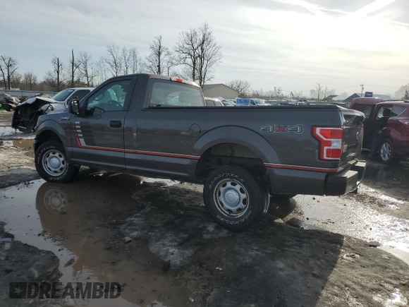 2018 Ford F-150 XL with VIN 1FTMF1EB3JKD90646, listed as a Copart auction lot 48501195 with 44,035 mi miles and Salvage title. Bid and sale history available at DreamBid. Image 2.