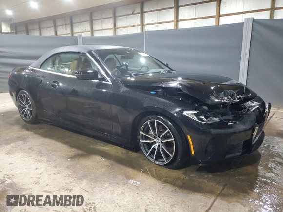 2024 BMW 4 Series 430i z VIN WBA23AT01RCP59248, wystawiony jako Copart lot #46714575 z przebiegiem 34 623 mil mil oraz Tytuł czysty. Historia ofert i sprzedaży dostępna na DreamBid. Obrazek 4.