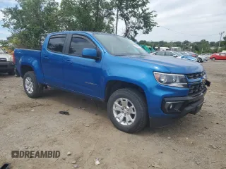 2021 Chevrolet Colorado 4WD LT with VIN 1GCGTCEN0M1298786, listed as a Copart auction lot 57600825 with 38,337 mi miles and Salvage title. Bid and sale history available at DreamBid. Image 4.