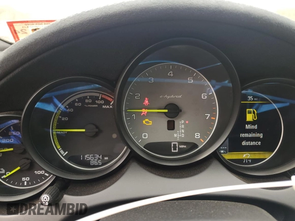 2016 Porsche Cayenne S E-Hybrid with VIN WP1AE2A26GLA60874, listed as a Copart auction lot 71991424 with 115,634 mi miles and Salvage title. Bid and sale history available at DreamBid. Image 9.