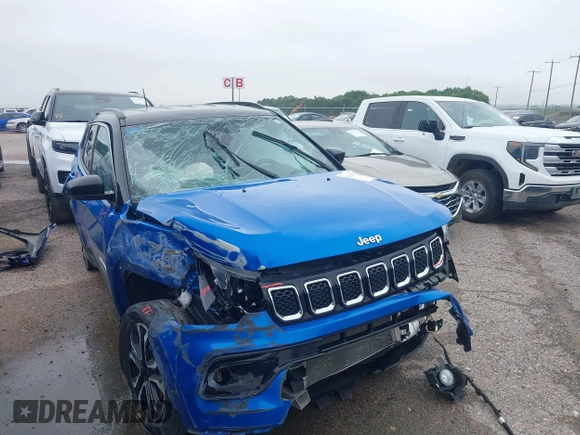 2023 Jeep Compass Limited with VIN 3C4NJDCN2PT523633, listed as a IAAI auction lot 42127582 with Not Provided miles and . Bid and sale history available at carsss.com. Image 1.