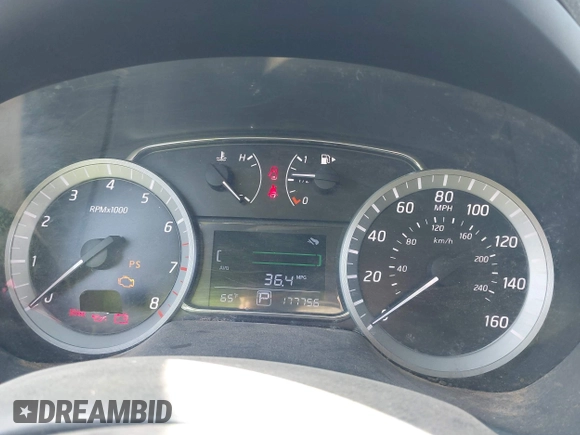 2013 Nissan Sentra SV with VIN 1N4AB7APXDN909073, listed as a IAAI auction lot 41978634 with 177,756 mi miles and . Bid and sale history available at DreamBid. Image 7.