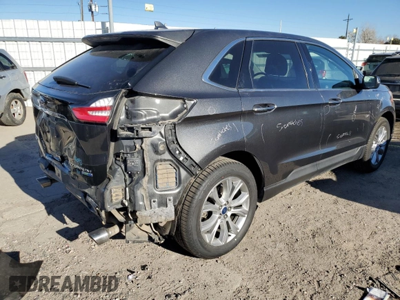 2019 Ford Edge Titanium with VIN 2FMPK4K97KBB81624, listed as a Copart auction lot 46874745 with 50,886 mi miles and Salvage Title. Bid and sale history available at carsss.com. Image 3.