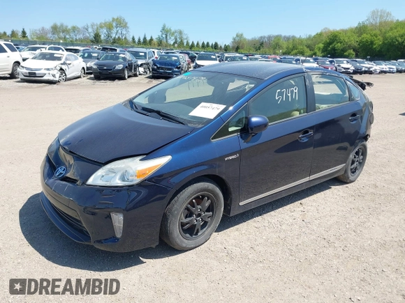2013 Toyota Prius One with VIN JTDKN3DU2D1729948, listed as a IAAI auction lot 40057479 with 163,534 mi miles and . Bid and sale history available at DreamBid. Image 2.