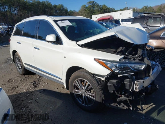 2017 Infiniti QX60 with VIN 5N1DL0MM8HC525934, listed as a IAAI auction lot 41768169 with 114,706 mi miles and . Bid and sale history available at DreamBid. Image 1.