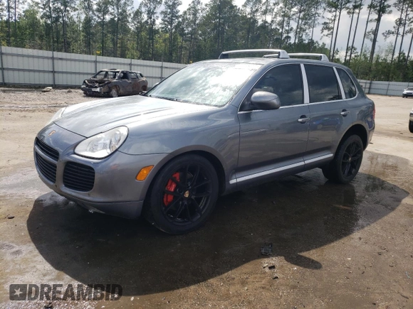 2005 Porsche Cayenne Turbo with VIN WP1AC29P85LA91871, listed as a Copart auction lot 51386215 with 201,954 mi miles and Salvage Title. Bid and sale history available at DreamBid. Image 1.