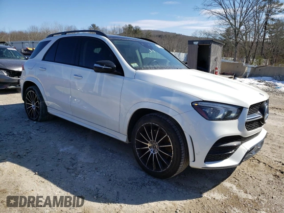 2020 Mercedes-Benz GLE 450 with VIN 4JGFB5KB1LA135630, listed as a Copart auction lot 47074585 with 89,036 mi miles and Salvage title. Bid and sale history available at DreamBid. Image 4.
