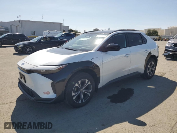 2024 Toyota bZ4X XLE with VIN JTMABACA8RA073861, listed as a Copart auction lot 50030475 with 6,465 mi miles and Salvage Title. Bid and sale history available at DreamBid. Image 1.